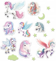 Leuchtende Wanddekoration Einhorn