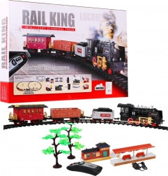 Ferngesteuerte Kinder-Eisenbahn mit Licht und Rauch 3+