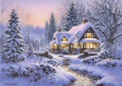 Puzzle Winterdecke Wouldbie Cottage 500 Teile