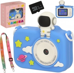 Blauer digitaler Kinderfotoapparat Astronaut