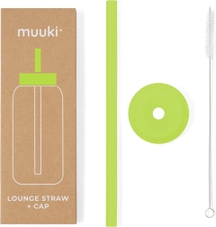 MUUKI Lounge Trinkhalm mit Deckel Electric Lime