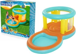 Bestway Jumptopia 2-in-1 aufblasbarer Kinderspielplatz mit Planschbecken und Trampolin