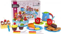 Kinder-Geburtstagsset mit Kuchen und Teeservice – Blau