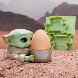 Frühstücksset Mandalorian – Eierbecher und Waffelform mit YODA-Motiv