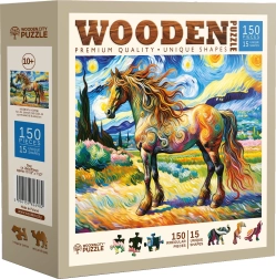 Holzpuzzle Moderner Pferd 150 Teile WOODEN CITY