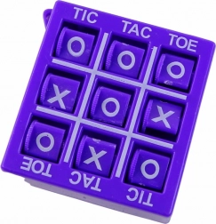 Taschen-Spiel Tic-Tac-Toe 4,5 cm – lila