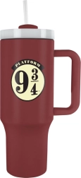 Harry Potter Reisebecher mit Trinkhalm Bahnsteig 9 3/4, 1150 ml