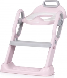 Kinder-Toilettensitz mit Leiter Chipolino Flippy Pink