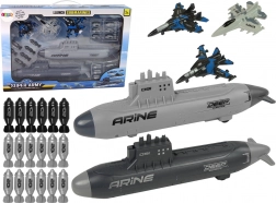 Militärset Marine mit U‑Booten, Jets und Geschossen