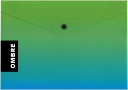 Dokumentenmappe mit Druckknopf A4 grün OMBRE