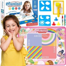 Woopie Wasser-Zeichenteppich XXL 100 × 80 cm – Feen, rosa