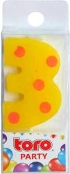 Tortenkerze Zahl 3 TORO, zum Einstecken, 4,5 cm
