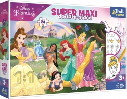 beidseitiges Puzzle 24 Teile Disney Princess Super Maxi zum Ausmalen