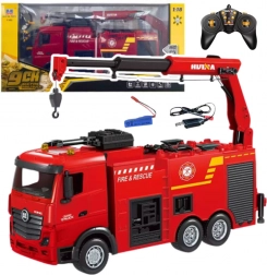 RC-Feuerwehrfahrzeug mit Kran 1:18