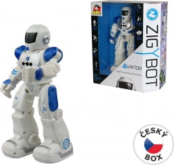 Roboter Viktor 27 cm mit 21 Funktionen in blauer Farbe