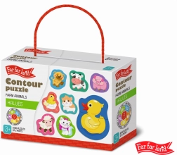 Konturpuzzle Far Far Land – Bauernhof, 8 Bilder