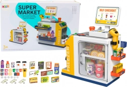 Kindersupermarkt mit Kasse und Scanner mit Licht- und Soundeffekten