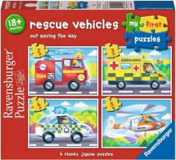 Ravensburger Mein erstes Puzzle: Rettungsfahrzeuge 4 in 1
