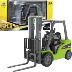 Metallwagen Huina mit beweglichen Gabeln grün 1:50