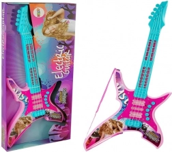 Kinder-E-Gitarre mit blinkenden Lichtern und Sounds, rosa, 62 cm