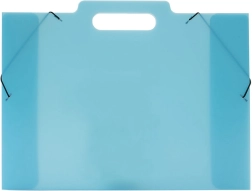 Dreiklappmappe für Zeichnungen A3 blau Opaline Frosty
