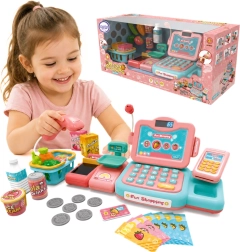 Kinderkasse Woopie mit Scanner, Waage und Mikrofon