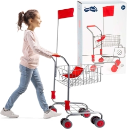 Kinder-Einkaufswagen SMALL FOOT – silberfarben