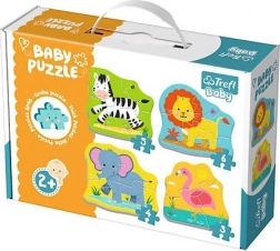 Baby-Puzzle Tiere auf Safari 4-in-1 (3–6 Teile) TREFL