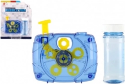 Mechanischer Seifenblasenapparat in Kameraform 9 × 9 cm mit Füllung