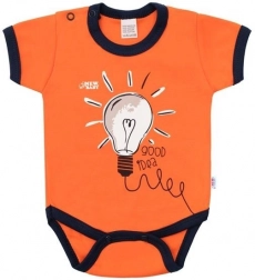 Baby-Body aus Baumwolle mit kurzen Ärmeln New Baby Happy Bulbs