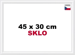 Weißer Kunststoffrahmen 45x30 cm