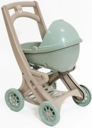 Puppenwagen aus EKO-Material grün-beige DOLONI