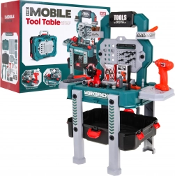 Kinder-Werkbank 2-in-1 – Koffer und Stand – Blau