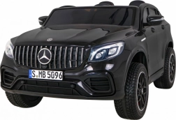 Elektrisches Kinderauto MERCEDES GLC 63S 4x4, schwarzes SUV mit MP4 und EVA-Rädern