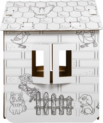 XXL-Papphaus zum Ausmalen für Kinder – Pferde