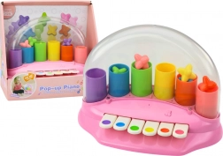 Interaktives rosa Klavier mit herausschießenden Sternchen