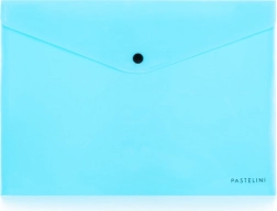 Dokumentenmappe mit Druckknopf A4 PASTELINI blau