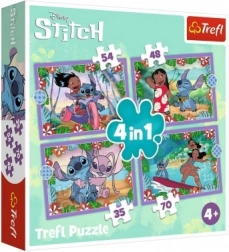 Puzzle Lilo & Stitch 4v1 Verrückter Tag Trefl