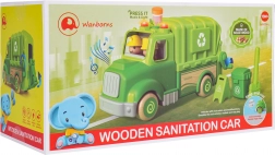 Hölzernes Müllfahrzeug mit Licht und Sound