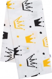 Flanellwindel mit Weißer-Krone-Print NEW BABY