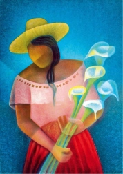 Puzzle Frau mit Aronstab 1000 Teile BLUEBIRD