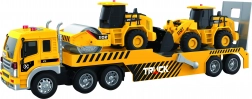 Autotransporter mit Baumaschinen und Effekten 48 cm