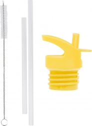 Satz aus Verschluss, Bürste und Strohhalm für Edelstahlflasche Tierfreunde