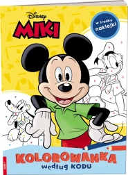 Disney Malbuch nach Code mit Aufklebern Micky
