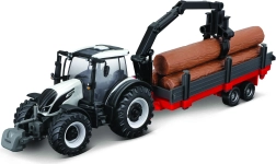 Bauernhof-Set Traktor VALTRA N174 mit 3 Anhängern 10 cm