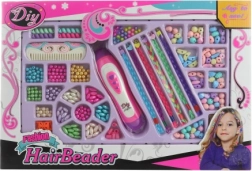 Haarstudio mit elektrischem Flechtgerät und Perlen für Kinder