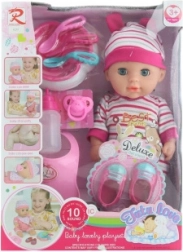 Baby 30 cm mit Geräuschen und Pipi-Funktion mit Zubehör