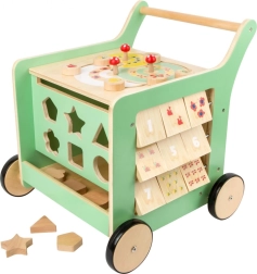 Aktiver Holzlauflernwagen für Kinder 5 in 1 mit Bremse