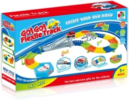 Variable Rennbahn mit 96 Teilen und Auto