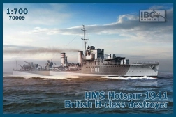 Plastikmodell des Schiffs HMS Hotspur (1941) – Zerstörer der H-Klasse